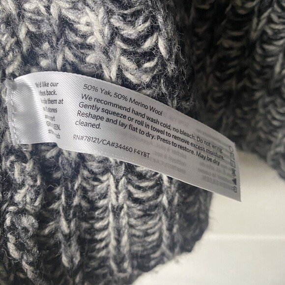 EILEEN FISHER Women Black Gray White YAK WOOL Full Zip Knit Sweater Vest Small - Picture 3 of 6